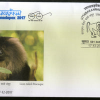 India 2017 Lion Tailed Macaque Baboon Monkey Wildlife Animal Special Cover 18270