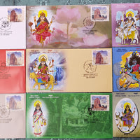 India 2020 Navratri Nav Durga Devi Goddess Hindu Mythology Set of 9 Special Covers # 18343