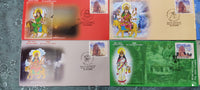 India 2020 Navratri Nav Durga Devi Goddess Hindu Mythology Set of 9 Special Covers # 18343