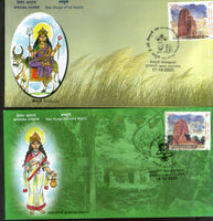 India 2020 Navratri Nav Durga Devi Goddess Hindu Mythology Set of 9 Special Covers # 18343
