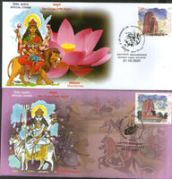 India 2020 Navratri Nav Durga Devi Goddess Hindu Mythology Set of 9 Special Covers # 18343