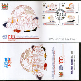 Fiji 2019 ILO Int'nal Labour Organization 4v FDC + Folder # 18362