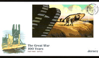 Jersey 2016 The Great War 100 Years Battles WWI Military 6v+M/s+Sheet FDC #18392