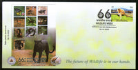 India 2020 Black Leopard Bear Wildlife Week Animals Bird Special Cover # 18415
