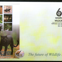 India 2020 Black Leopard Bear Wildlife Week Animals Bird Special Cover # 18415