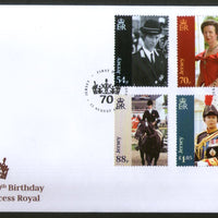 Jersey 2020 HRH The Princess Royal Birthday Horse Riding 6v FDC # 18432
