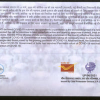 India 2021 Roll Out of COVID-19 Vaccination Drive Health Lucknow Special Cover # 18455