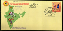India 2018 Postal Wrestling Tournament Sport Map Special Cover # 18476
