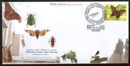 India 2019 Insect Diversity Butterfly Moth Agriculture Science Special Cover # 18577