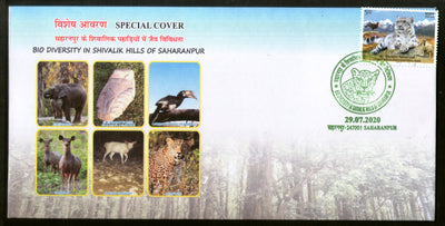 India 2020 Bio Diversity in Shivalik Hills Animals Birds Wildlife Special Cover # 18605