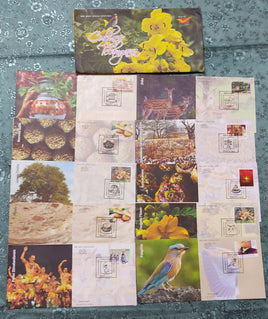 India 2018 Culture of Telangana Birds Food Deer Festival Flowers Dance Music Goddess Religion Set of 10 Special Covers # 18682