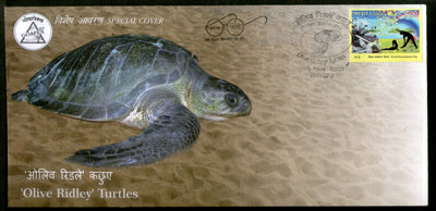 India 2019 Olive Ridley Turtles Reptiles Wildlife Animals Special Cover # 18709