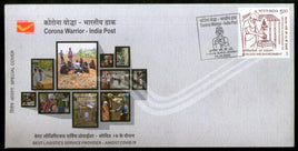 India 2020 COVID-19 Corona Warrior Best Logistics Service Provider Health  Special Cover # 18718