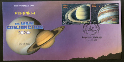 India 2020 Saturn Jupiter The Great Conjunction Astronomy Special Cover # 18720
