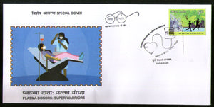 India 2020 Plasma Donors Super Warriors COVID-19 Health Special Cover # 18737