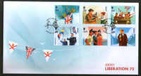 Jersey 2020 Jersey Liberation 75th Anni. Flag 6v FDC # 18740