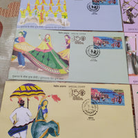 India 2020 Folk Dances of Gujrat Costume Art Set of 6 Special Covers Presentation Pack # 18780