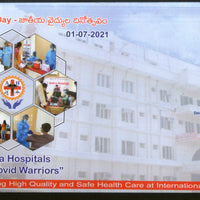 India 2021 Andhra Hospitals Salutes Covid Worriers Health Special Cover # 18792