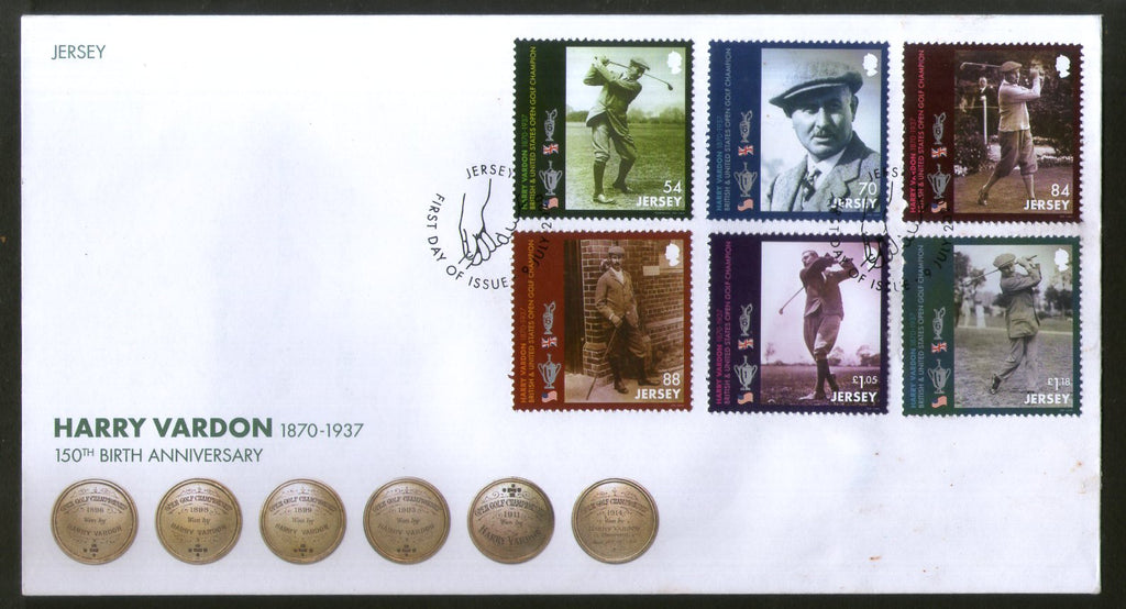 Jersey 2020 Harry Vardon Famous Golfer Sport 6v FDC # 18797