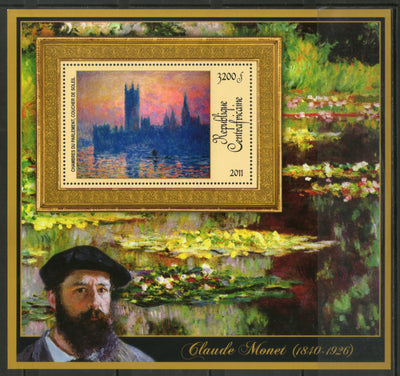 Central African Republic 2011 Painting by Claude Monet Sc 1669 M/s MNH # 19011 - Phil India Stamps