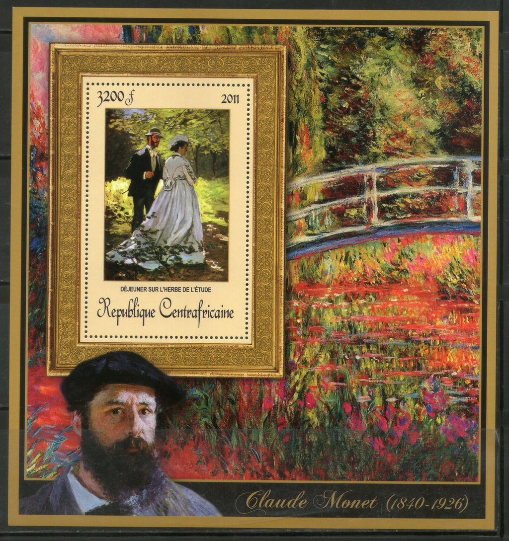 Central African Republic 2011 Painting by Claude Monet Art Sc 1660 M/s MNH # 19022 - Phil India Stamps