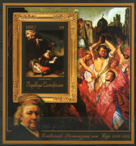 Central African Republic 2011 Nude Painting by Rembrandt Art Sc 1752 M/s MNH # 19030 - Phil India Stamps