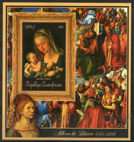 Central African Republic 2011 Religious Painting by Albrecht Durer Sc 1679 M/s MNH # 19038 - Phil India Stamps