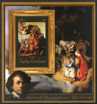Central African Republic 2011 Religious Painting by Rembrandt Art Sc 1755 M/s MNH # 19041 - Phil India Stamps