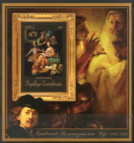 Central African Republic 2011 Religious Painting by Rembrandt Art Sc 1757 M/s MNH # 19043 - Phil India Stamps