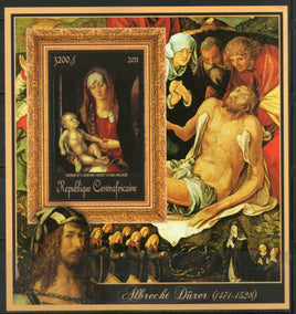 Central African Republic 2011 Religious & Nude Painting by Albrecht Durer Sc 1682 M/s MNH # 19046 - Phil India Stamps