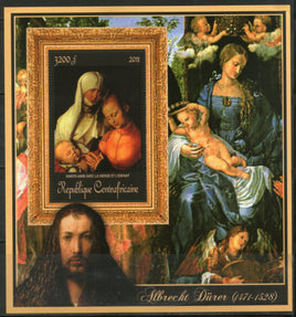 Central African Republic 2011 Religious Painting by Albrecht Durer Sc 1673 M/s MNH # 19051 - Phil India Stamps