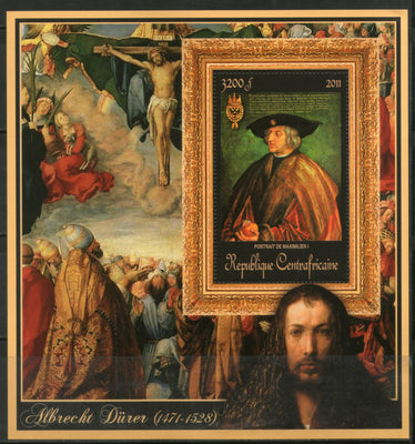 Central African Republic 2011 Religious Painting by Albrecht Durer Sc 1676 M/s MNH # 19054 - Phil India Stamps