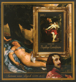 Central African Republic 2011 Nude Painting by Anthony Van Dyck Sc 1736 M/s MNH # 19075 - Phil India Stamps