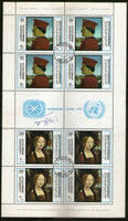Qu'aiti State Aden South Arabia Rembrandt Da Vinci Painting Art 8v Cancelled Sheets # 19087