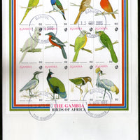 Gambia 1993 Birds Parrot Wildlife Animals Sc 1375 Sheetlet FDC # 19089