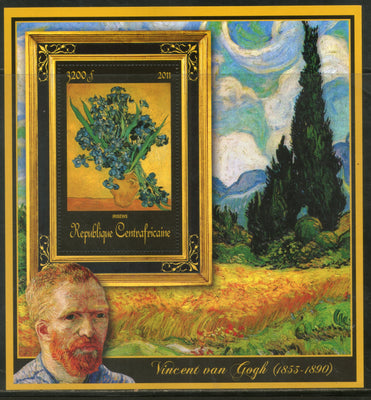 Central African Republic 2011 Painting by Vincent Van Gogh Sc 1800 M/s MNH # 19096-13 - Phil India Stamps