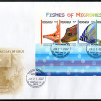 Micronesia 2007 Island Fishes Marine Life Animals Sc 742 Sheetlet FDC # 19118