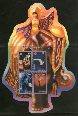 Micronesia 2003 Circus Performers Giraffe Odd Shaped M/s Sc 554 MNH # 19134