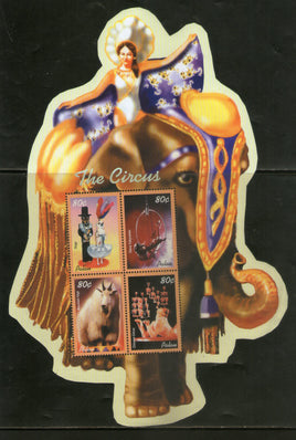 Palau 2003 Circus Performers Elephant Odd Shaped M/s Sc 740 MNH # 19135