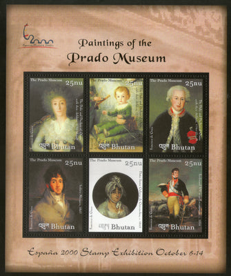 Bhutan 2000 Prado Museum Spanish Paintings Art Sheetlet Sc 1329 MNH # 19146A