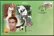 India 2019 Sports Legends of Bengal Football Cricket Hockey Kolkata Special Cover # 19149