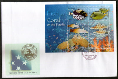 Micronesia 2004 Fish & Coral Marine Life Animal Sc 621 Sheetlet FDC # 19155