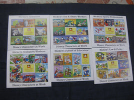 St. Vincent & Grenadines 6 Diff Sheetlets of Walt Disney Cartoons Micky Mouse Donald Duck Goofy MNH # 19156