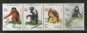 Somalia 1994 Monkeys Wildlife Animals Languor 4v Setenant MNH # 19168a