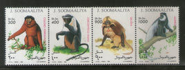 Somalie 1994 Singes Animaux sauvages Langueur 4v Setenant MNH # 19168a