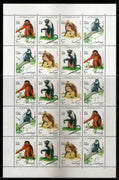 Somalia 1994 Monkeys Wildlife Animals Languor Sheetlet of 20 MNH # 19168b