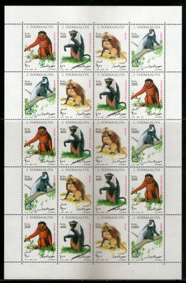 Somalie 1994 Singes Animaux sauvages Langueur Feuillet de 20 MNH # 19168b
