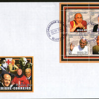 Mozambique 2002 Mahatma Gandhi of India Mother Teresa Pope Sheetlet FDC # 19179