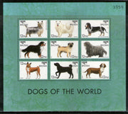 Bhutan 1999 Dogs of the World Animals Sc 1261 Sheetlet MNH # 19183