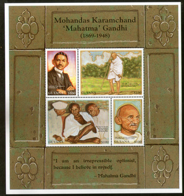 Guyana 1998 Mahatma Gandhi Nehru Patel India Sc 3341 Sheetlet MNH # 19200